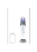 Pumped Aqua Pro Submersible Automatic AI Tech Penis Pump with size reference next to a soda can.