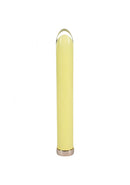 Loveline Sparkle 10 Function Glass Vibrator 6.3 inch Yellow in sleek design with yellow glass finish