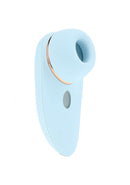 Aurie 15 Function Airtap Vibrator in soft blue color with ergonomic design for pleasure and comfort.