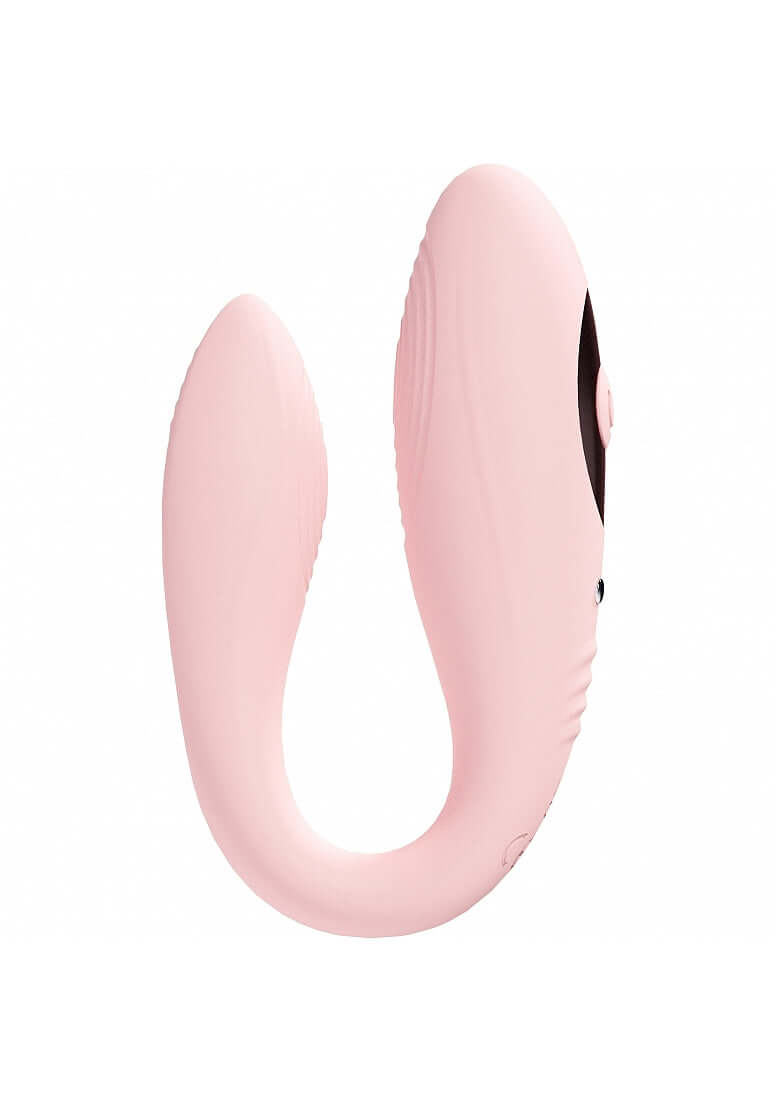 Charme Dual Motor Remote Control Vibrator in soft pink color, sleek design with dual motors for ultimate pleasure.