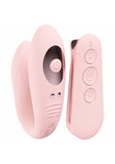 Charme Dual Motor Remote Control Vibrator in soft pink with remote control for versatile pleasure.