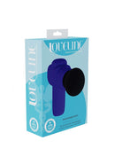 Loveline MicroBoost 10 Function Silicone Massager Purple packaging showcasing the compact design and features.