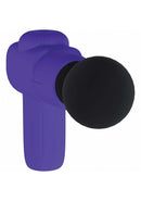 Loveline MicroBoost 10 Function Silicone Massager Purple in a sleek design with a round massage head for targeted relief.
