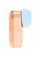 Loveline Budside Air Tap Tech Vibe compact earbud-shaped vibrator in copper and blue.