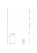 Comparison image showing the Loveline Budside Air Tap Tech Vibe next to a soda can for size reference.