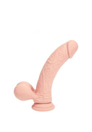 Realrock Dual Layered Vibrating Curved Dildo 6 inch Flesh for realistic and pleasurable experiences.