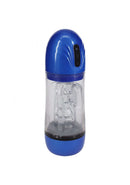 PUMPED SonicPull Masturbator Suction Vibration Multimedia Enhanced Blue vibrator with clear and blue design.