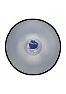 PUMPED SonicPull Masturbator Suction Vibration Multimedia Enhanced Blue top view showing unique design and color.