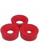 PUMPED CyberPulse Automatic Waterproof Metallic Red silicone rings in red, designed for comfort and fit.