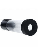 Pumped Megalift Automatic Waterproof Black vacuum pump with clear cylinder and black end for effective penile enhancement.
