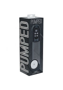 Pumped Engage Pump Masturbator Gun Metal packaging showcasing advanced vacuum technology and user-friendly design.