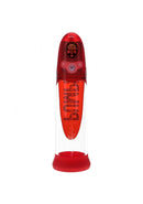 Pumped Aqua-Pro Submersible Automatic AI Enabled Red vacuum pump device with digital display and transparent body.