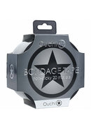 Ouch Bondage Non Stick Tape Black 20 m packaging, showing roll with star design and branding.
