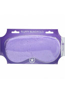 Ouch Fluffy Blindfolds Mask Purple in packaging, featuring a soft, plush, purple design for sensory play.