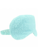 Ouch Fluffy Mask Blindfolds Powder Blue with soft plush fabric design for comfort and sensory enhancement.