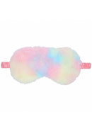 Ouch Fluffy Blindfolds Mask Multicolor featuring soft, plush material in pastel colors for sensory comfort.