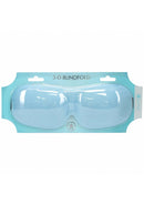 Ouch 3D Mask Blindfolds Powder Blue packaged in light blue color, showcasing unique 3D design for comfort and sensory play.