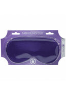 Ouch Satin Blindfolds Mask Purple packaging showing a sleek satin design that enhances sensory experiences.