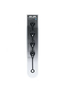 Levelz Waterdrop Silicone Anal Balls XL 50 MM Black in sleek packaging showcasing the innovative design.