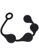Levelz Waterdrop Silicone Anal Balls L 40 MM Black, designed for smooth insertion and satisfying fullness.