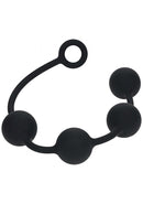 Levelz Round Silicone Anal Balls XL 50 MM Black for enhanced fullness and deep stimulation