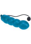 Levelz Beaded Inflatable Silicone Anal Plug Teal with a graduated beaded design and adjustable inflation for pleasure.