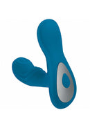 Levelz Vibrating & Tapping Prostate Massager Teal in a sleek blue design, featuring a textured surface and control panel.