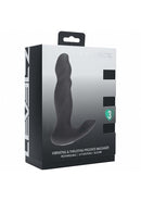 Levelz Vibrating & Thrusting Prostate Massager Black packaging with sleek design and features highlighted.