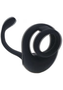 Levelz Dual Motor Cock Ring & Prostate Stimulator shown from above, highlighting its flexible design and dual motor features.