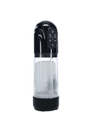 Pumped Technothrust Masturbator Black automatic masturbator pump with smooth design and control panel.
