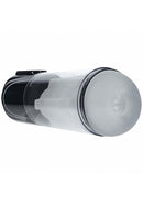 Pumped Technothrust Masturbator Black automatic masturbator pump with powerful suction and customizable control.