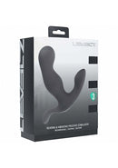 Levelz Heating & Vibrating Silicone Prostate Stimulator Black packaging showcasing ergonomic design and modern features.