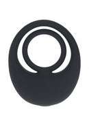 Levelz Vibrating Liquid Cock & Ball Ring Black - Silicone enhancement ring for firm support and vibration.