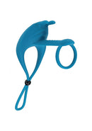 Levelz Bunny Vibrating Lasso Cock Ring & Shaft Loop Blue enhancing performance and stimulation