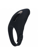 Levelz Adjustable Vibrating Silicone Cock Ring Black featuring sleek design and adjustable fit for enhanced pleasure.