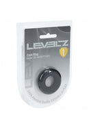 Levelz Silicone Cock Ring XS Black packaging showcasing premium silicone cock ring design and features.