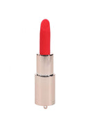 Loveline Diamond Lipstick Vibrator styled as a luxury lipstick in a striking red color for discreet pleasure.