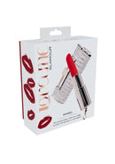 Loveline Angel Lipstick Vibrator packaging showcasing a chic lipstick design with sparkling details.