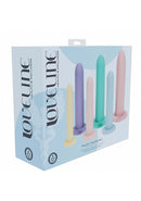 Loveline Pelvifit Expanding Vaginal Dilators Set packaging showing six silicone dilators in pastel colors.