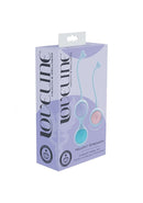 Loveline PelviFit Vibrating Strength Weighted Kegel Kit 5 Piece packaging with two Kegel balls.
