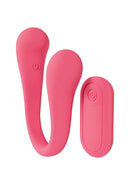 Loveline Flexease Bend Vibrator Pink with dual-ended flexible design and vibrant color for personalized comfort.