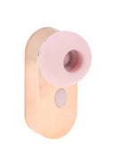 Loveline Budsie Airtaptech Vibrator Pink in a sleek design with a soft silicone tip for enhanced pleasure.