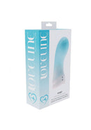 Packaging of Loveline Mist Finger Vibrator Blue featuring ergonomic design and whisper-quiet operation.