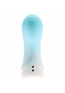 Loveline Mist Finger Vibrator Blue showing a compact design for precise clitoral stimulation.