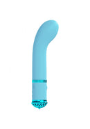 Loveline Cherie 10 Function G-Spot Vibrator Blue showcasing its sleek design and ergonomic features.
