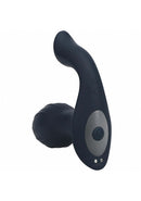 Levelz Vibrating & Rotating Anal Plug with Ball Stimulator Black features a sleek design and ergonomic shape for pleasure.