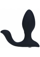 Levelz Vibrating & Rotating Anal Plug with Ball Stimulator Black displayed on a white background.