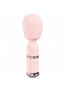 Loveline Velour Mini Wand Pink, compact textured mini wand for precise stimulation and discreet pleasure.