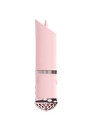 LoveLine Luxe 10 Function Mini Lipstick Vibrator Pink in an elegant lipstick tube design.