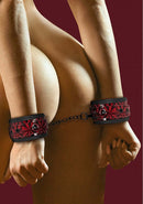 OUCH! LUXURY HAND CUFFS BURGUNDY-0